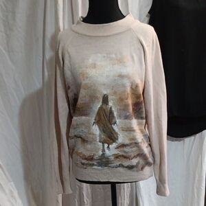 Donations Size S Sweater With My Painting Of The Savior.